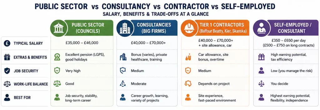 Civil engineer company type salary