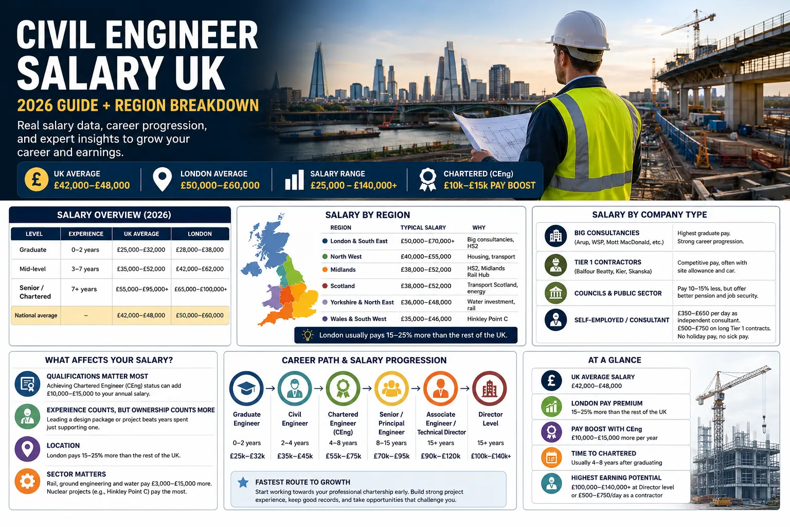 Civil engineer salary in UK