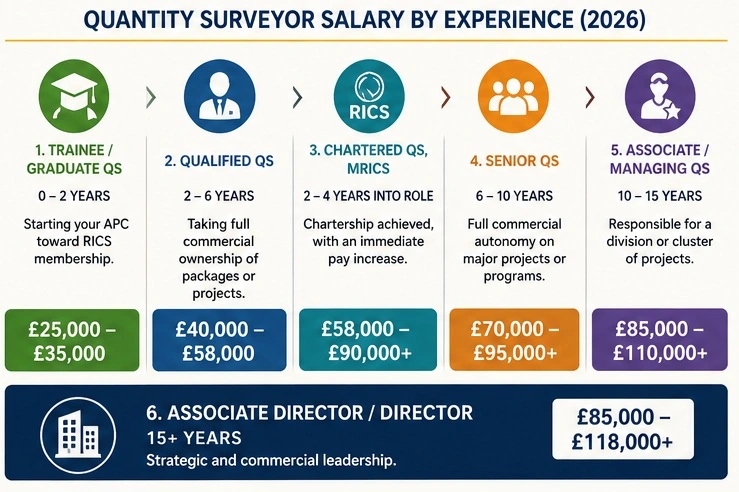 Quantity Surveyor Salary UK by experience